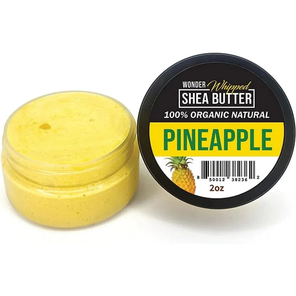 WONDER 100% Organic Whipped Shea Butter – Natural Moisturizer – Mango, Pineapple, Honey Peach, Baby Powder, Lavender, Lemon, Hemp – 2 oz (7 - Piece Variant Set) - Beauty Exchange Beauty Supply