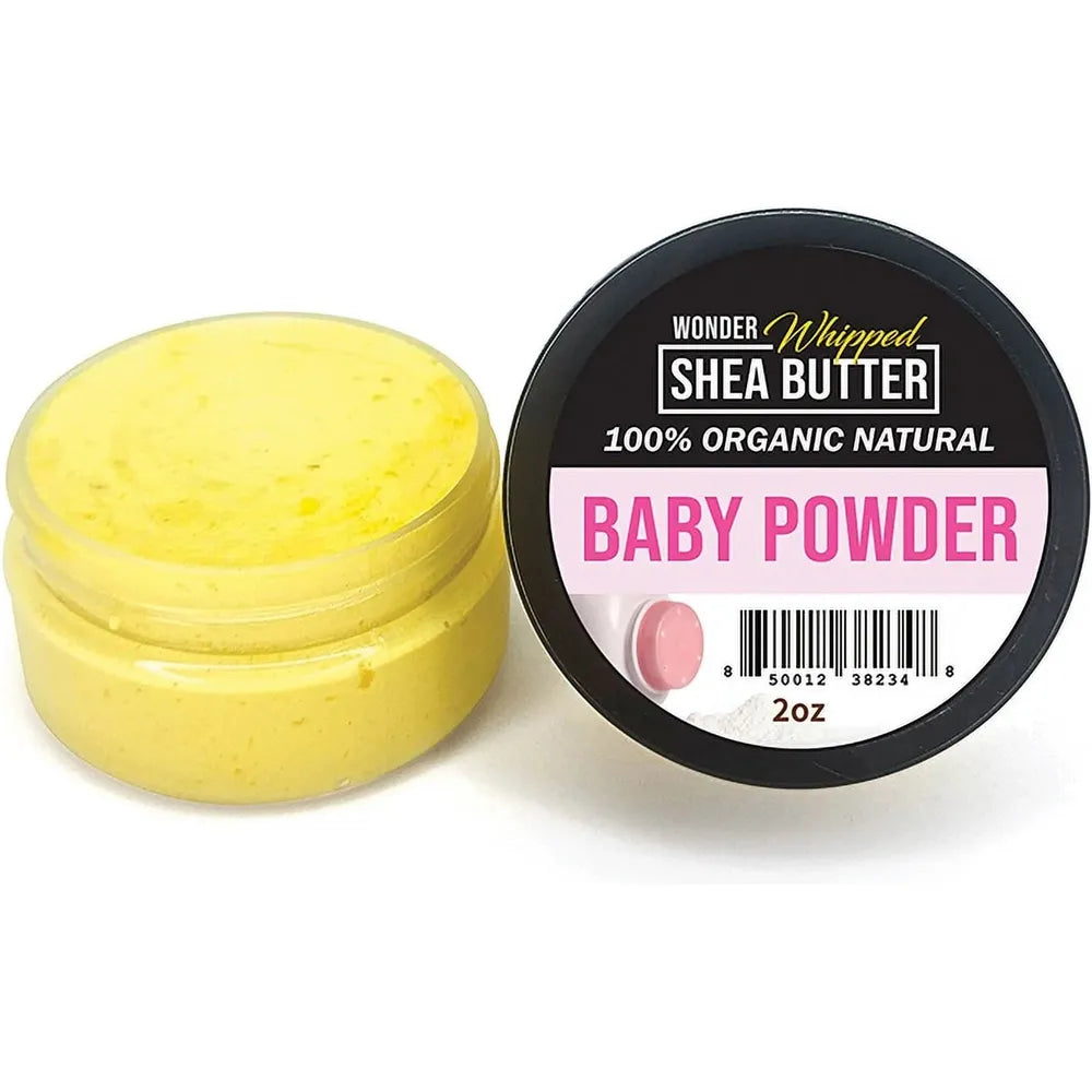 WONDER 100% Organic Whipped Shea Butter – Natural Moisturizer – Mango, Pineapple, Honey Peach, Baby Powder, Lavender, Lemon, Hemp – 2 oz (7 - Piece Variant Set) - Beauty Exchange Beauty Supply