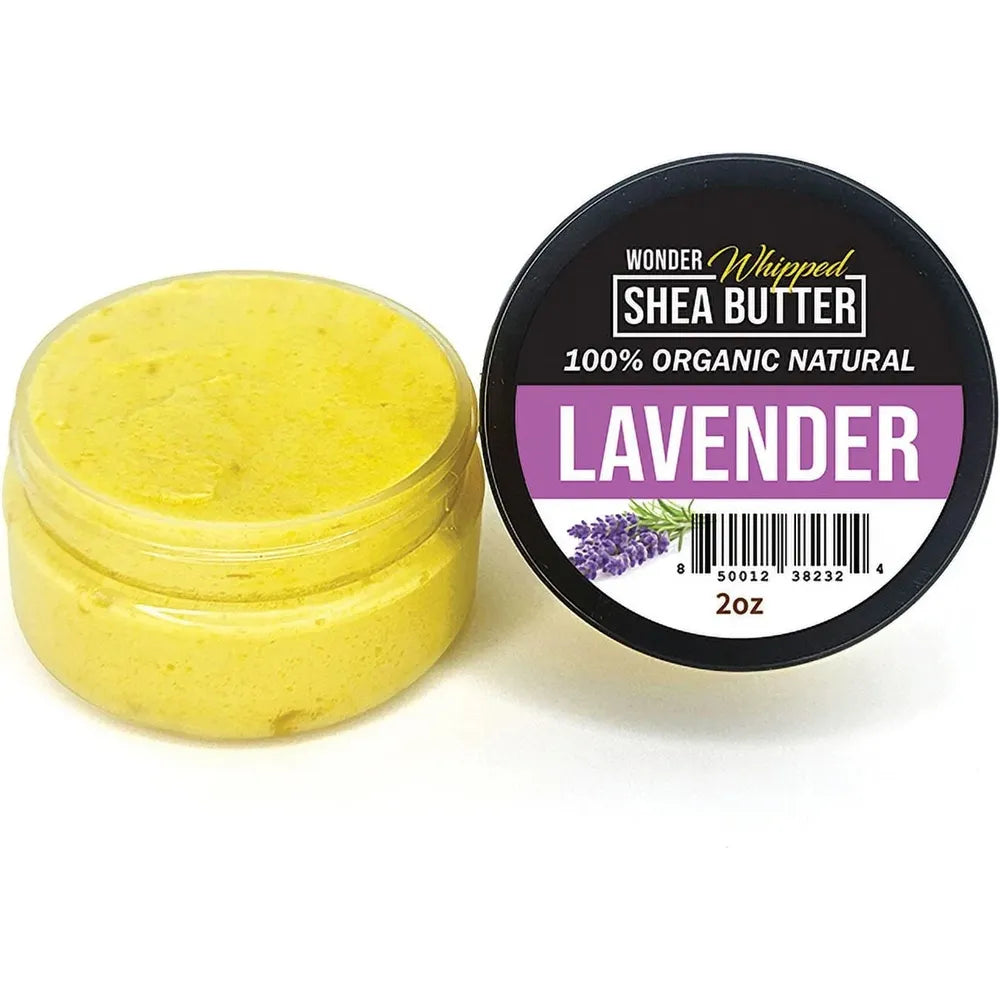 WONDER 100% Organic Whipped Shea Butter โ Natural Moisturizer โ Mango, Pineapple, Honey Peach, Baby Powder, Lavender, Lemon, Hemp โ 2 oz (7 - Piece Variant Set) - Beauty Exchange Beauty Supply