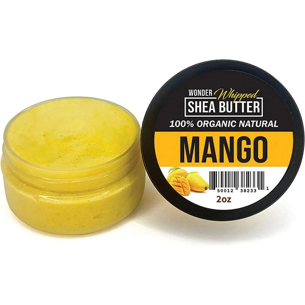 WONDER 100% Organic Whipped Shea Butter – Natural Moisturizer – Mango, Pineapple, Honey Peach, Baby Powder, Lavender, Lemon, Hemp – 2 oz (7 - Piece Variant Set) - Beauty Exchange Beauty Supply