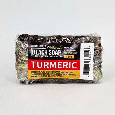 Wonderloc - Natural Turmeric Black Soap - 5oz - Beauty Exchange Beauty Supply