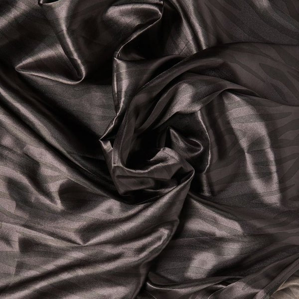 Woven Silky Satin Wrap Scarf - Black Zebra HQ199 - Beauty Exchange Beauty Supply
