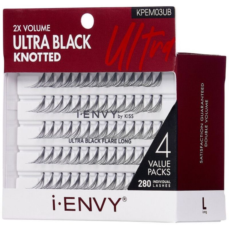Kiss i-Envy 2X Volume Knot-Free Individual Eyelashes – Multipack