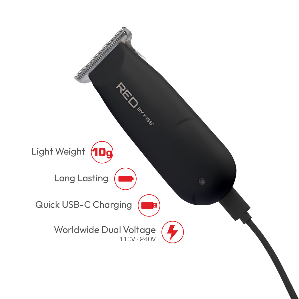 Red by Kiss Cordless Rechargeable Mini Trimmer