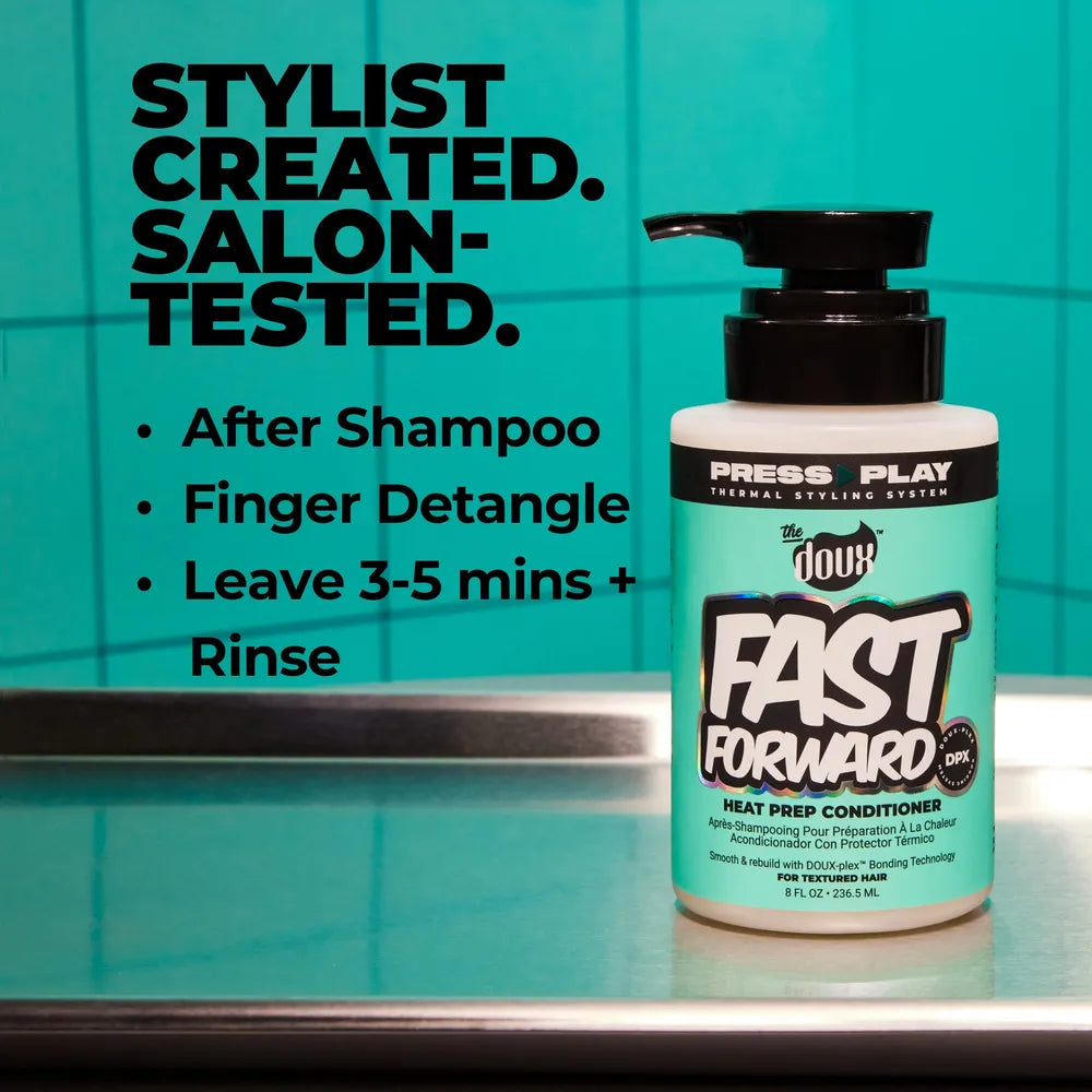 The Doux Press Rewind Shampoo and Fast Forward Conditioner Set - 8 oz