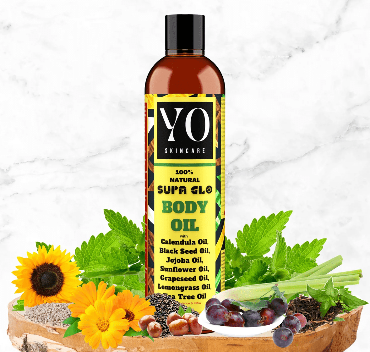 YO Skincare Supa Glo Body Oil – 8 oz - Beauty Exchange Beauty Supply