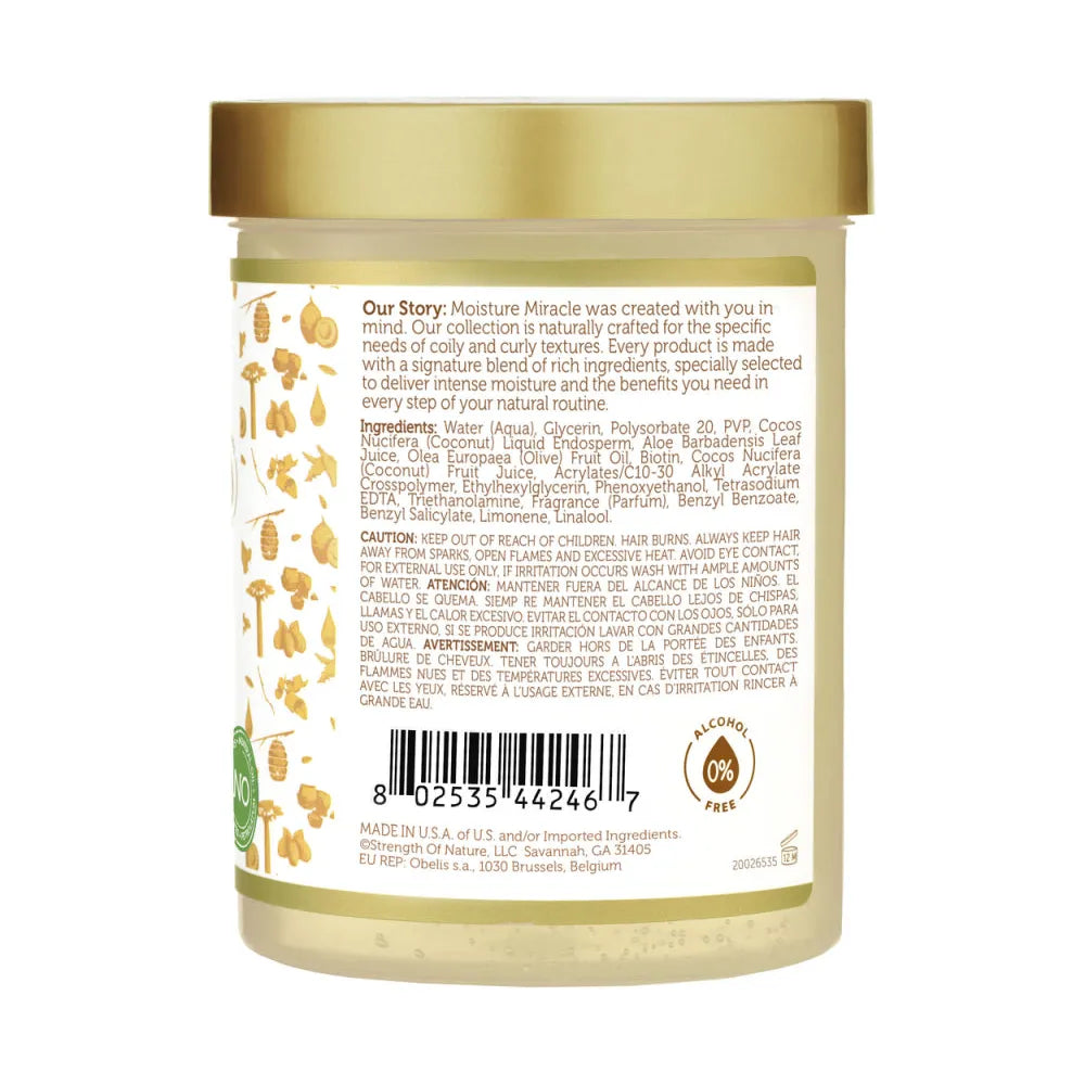 African Pride Moisture Miracle Aloe & Coconut Water Curl Defining Gel โ 18 oz