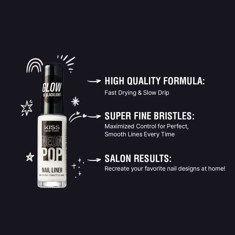 Kiss New York Precision Brush Neon Nail Art Liner