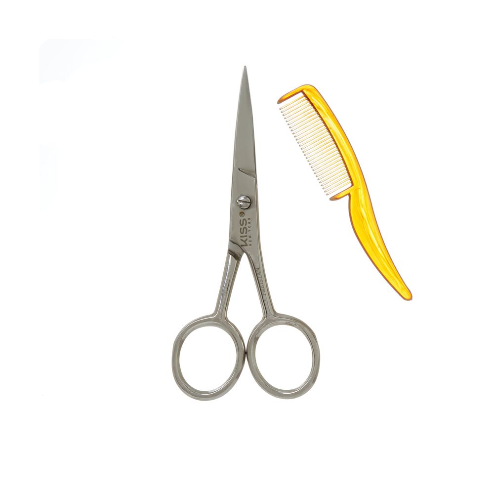 KISS NEW YORK Premium Mustache Scissors – Precision Grooming