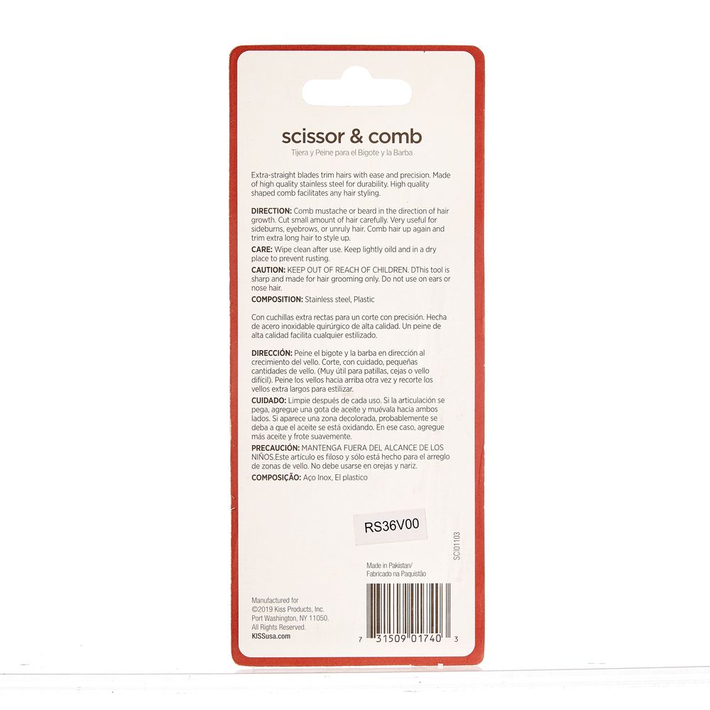 KISS NEW YORK Premium Mustache Scissors – Precision Grooming