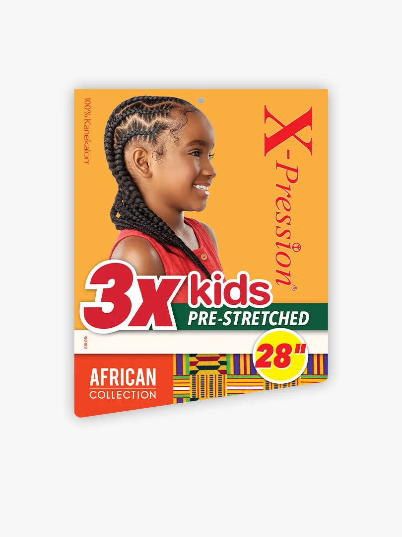 Sensationnel X-pression 3X Kids Pre-Stretched Braiding Hair - 28"