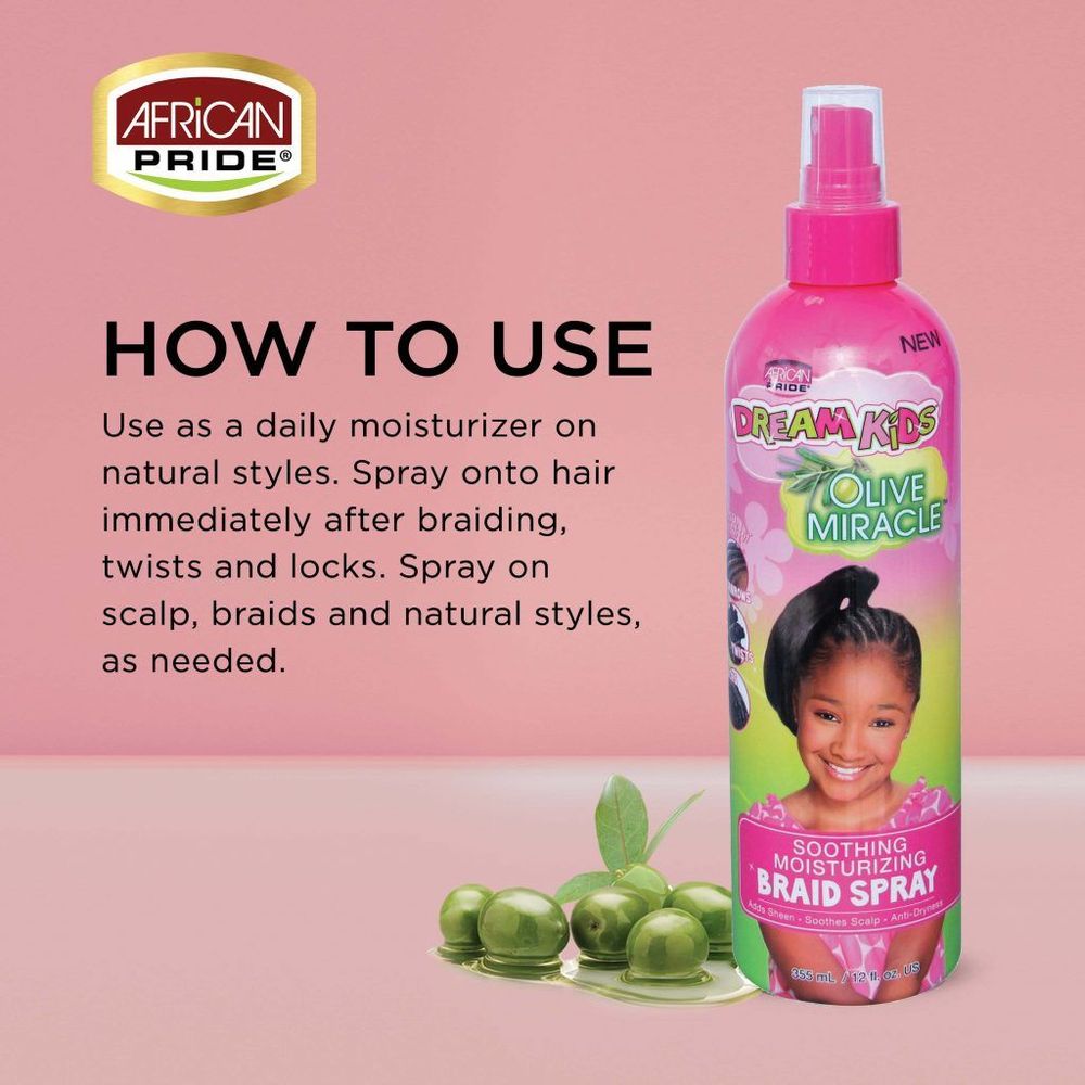 African Pride Dream Kids Soothing Moisturizing Braid Spray 12oz - Beauty Exchange Beauty Supply