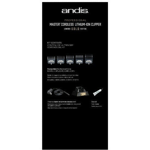 Andis Professional Master Cordless Limited Gold Edition Clipper - Beauty Exchange Beauty Supply