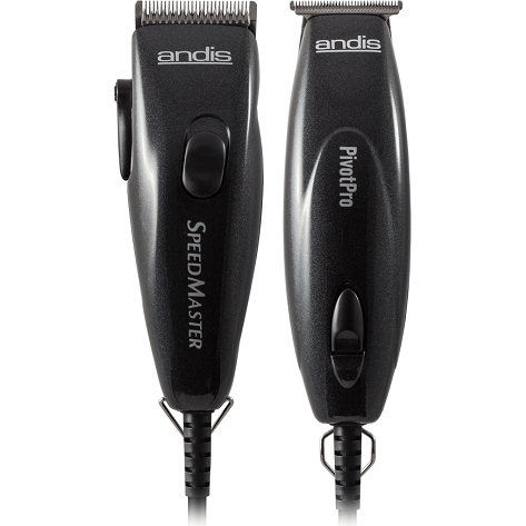 Andis Professional Pivot Clipper and Trimmer Combo - Black - Beauty Exchange Beauty Supply