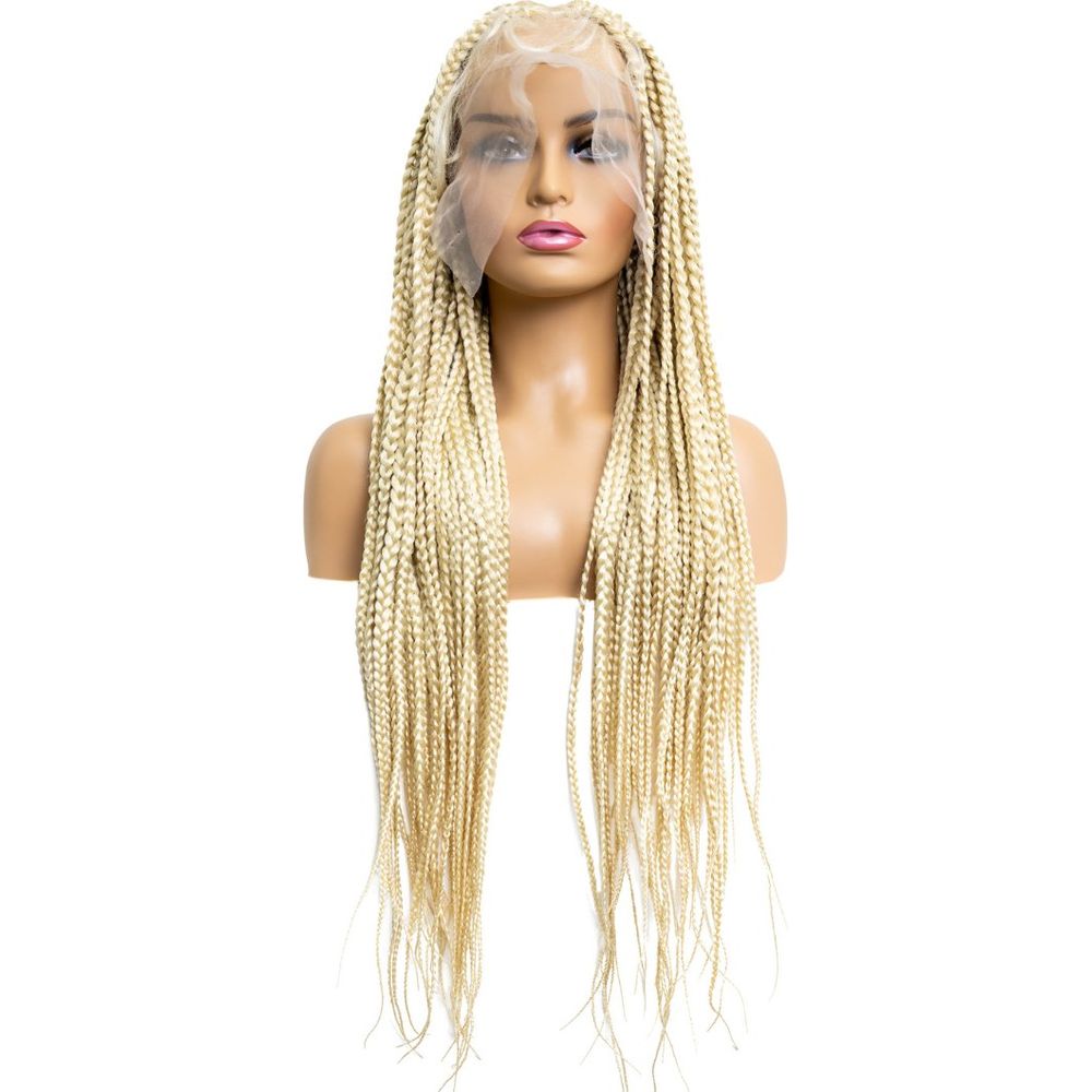 B & B Knotless Synthetic 100% Full HD Lace Wig - Square Box Braid 24" & 32" - Beauty Exchange Beauty Supply