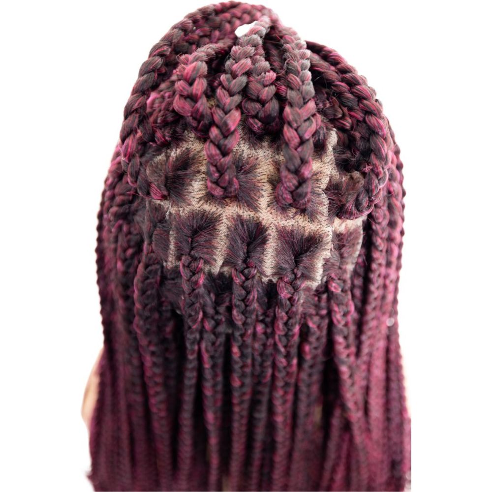 B & B Knotless Synthetic 100% Full HD Lace Wig - Square Box Braid 24" & 32" - Beauty Exchange Beauty Supply