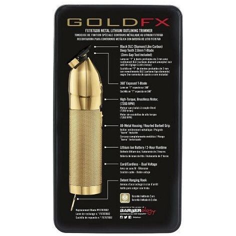 BaByliss PRO GoldFX Skeleton Cordless Trimmer /w Deeptooth DLC Blade - Beauty Exchange Beauty Supply