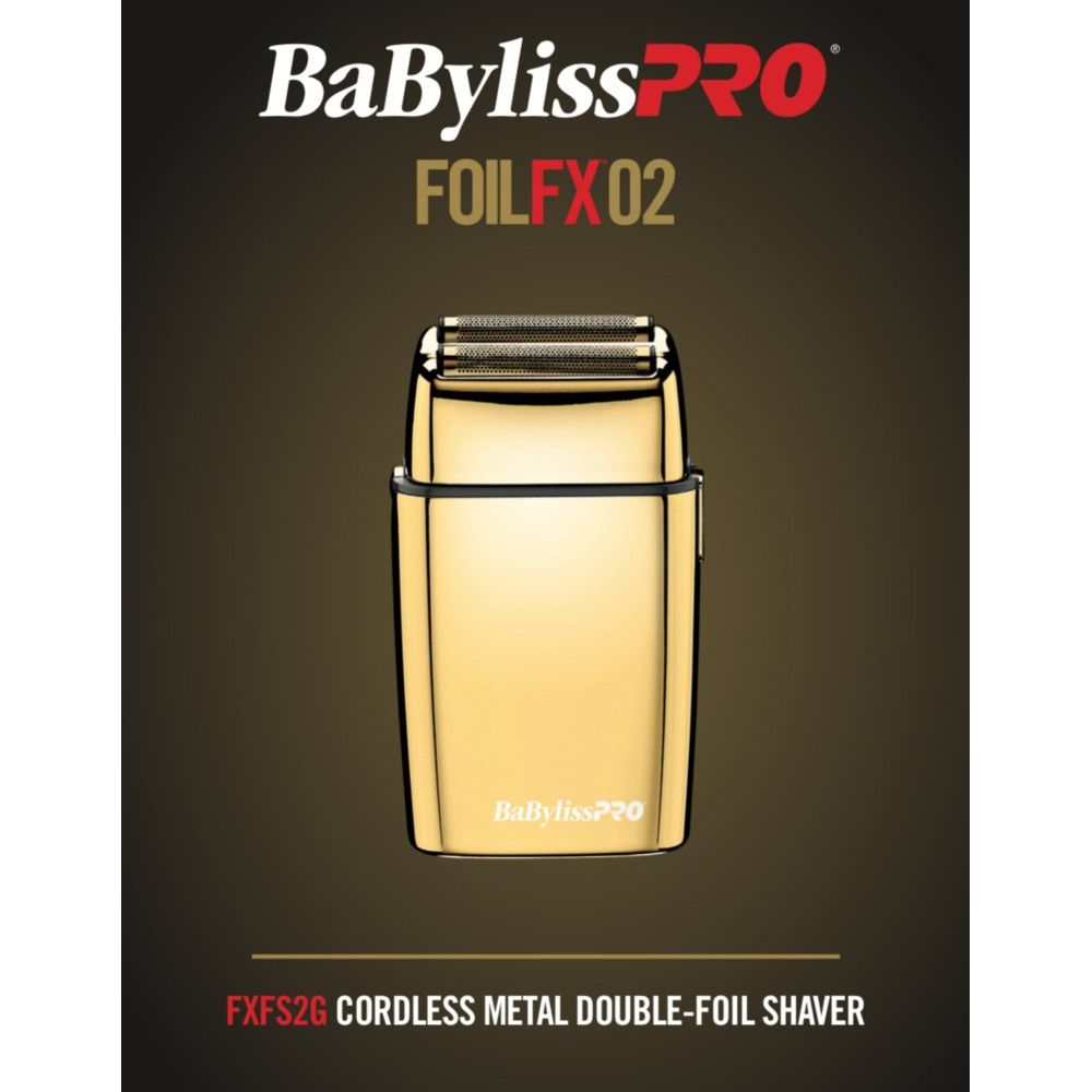 BaByliss PRO Metal Double Foil Gold Cordless Shaver - Beauty Exchange Beauty Supply