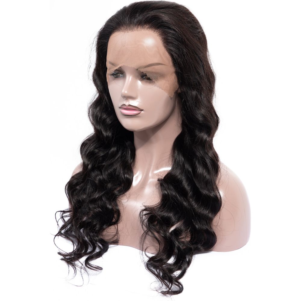 B&B Gold 13x4 100% Brazilian Human Hair Lace Front Wig - Natural Color - Beauty Exchange Beauty Supply