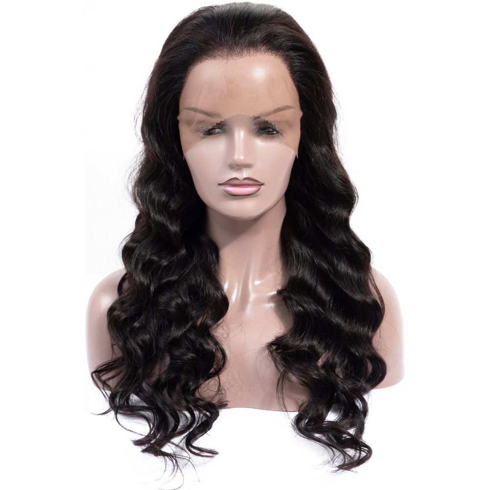 B&B Gold 13x4 100% Brazilian Human Hair Lace Front Wig - Natural Color - Beauty Exchange Beauty Supply