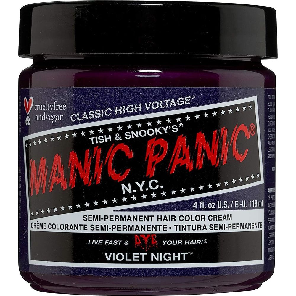 Manic Panic Creamtone Semi Permanent Hair Dye - Violet Night 4oz - Beauty Exchange Beauty Supply