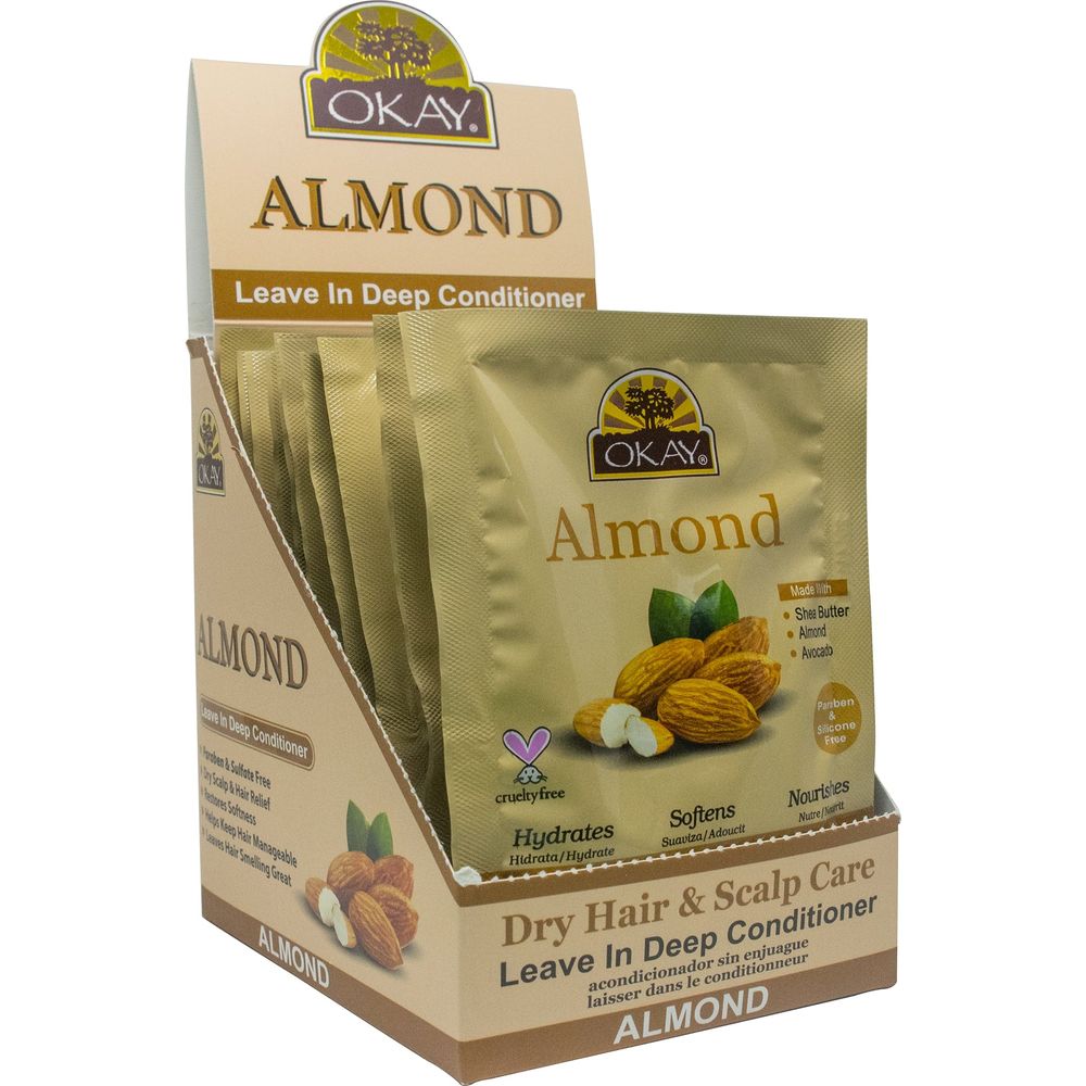 OKAY ALMOND LEAVE - IN - CONDITIONER 1.5oz / 44ml - Beauty Exchange Beauty Supply