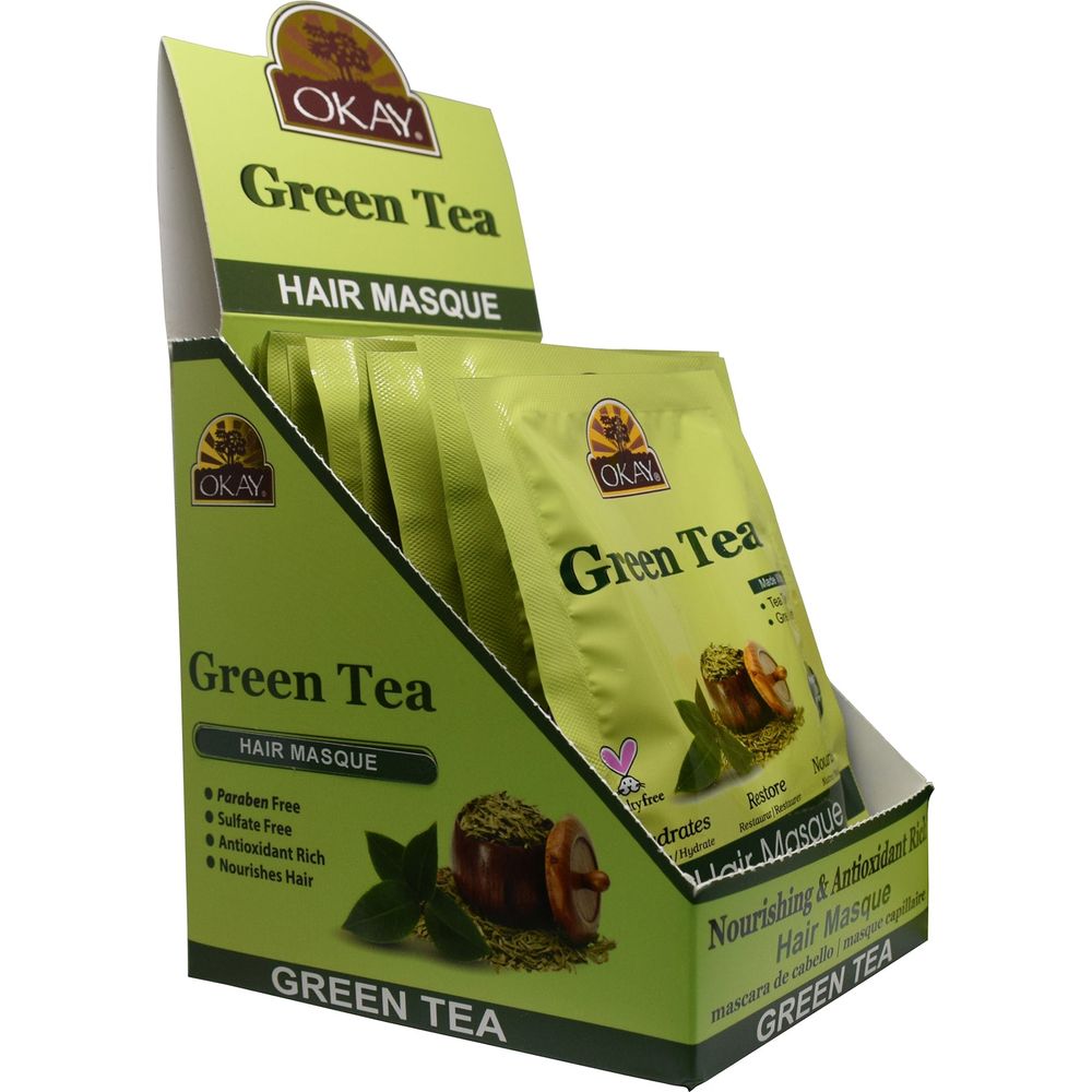 OKAY Green Tea Scalp Stimulating Hair Masque 1.5oz - Beauty Exchange Beauty Supply