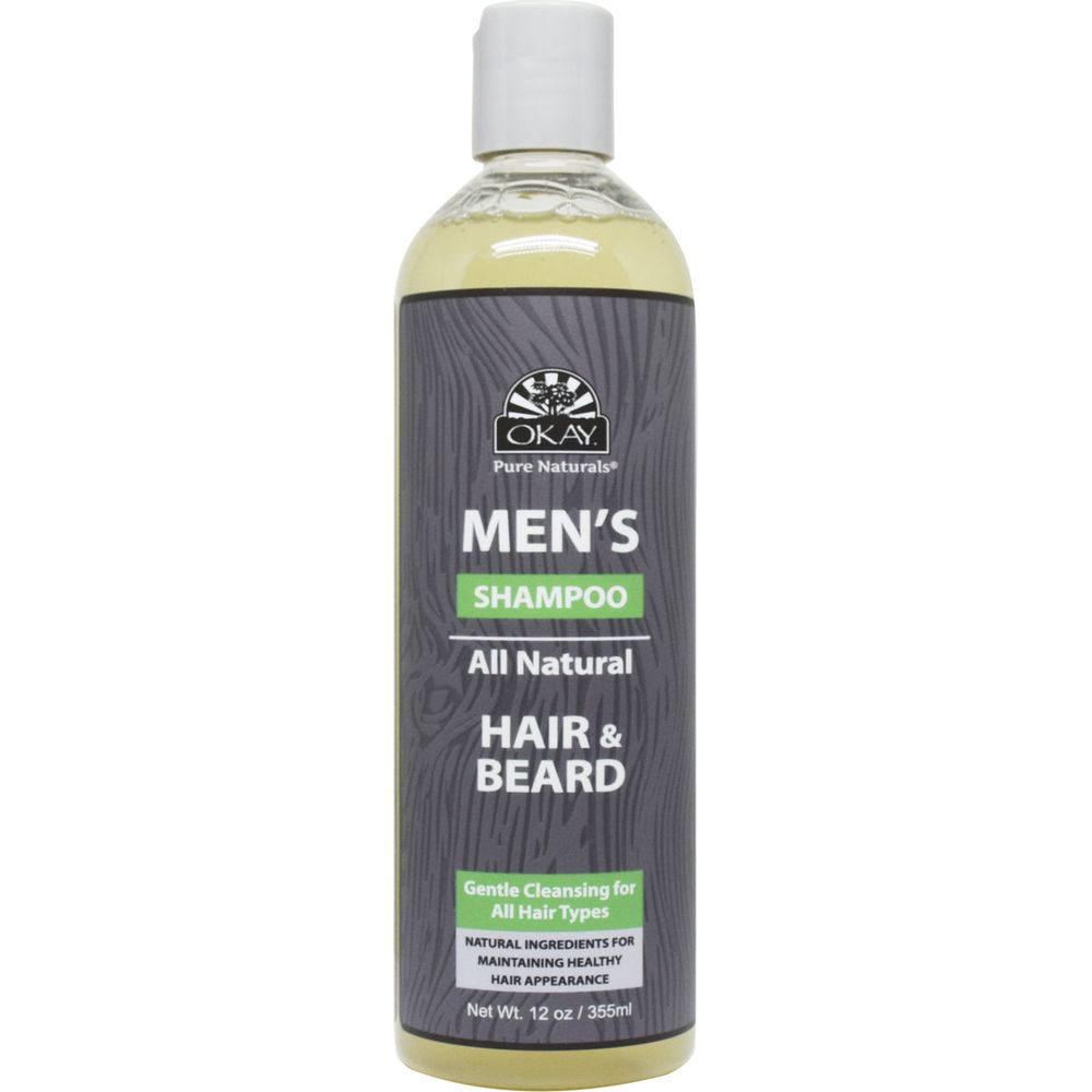 OKAY Men All Natural Hair and Beard Shampoo 12 oz - Beauty Exchange Beauty Supply