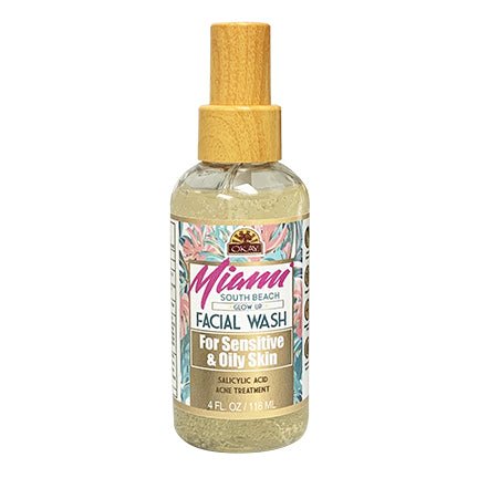 OKAY Miami South Beach Anti‑Acne Facial Wash 4 oz - Beauty Exchange Beauty Supply