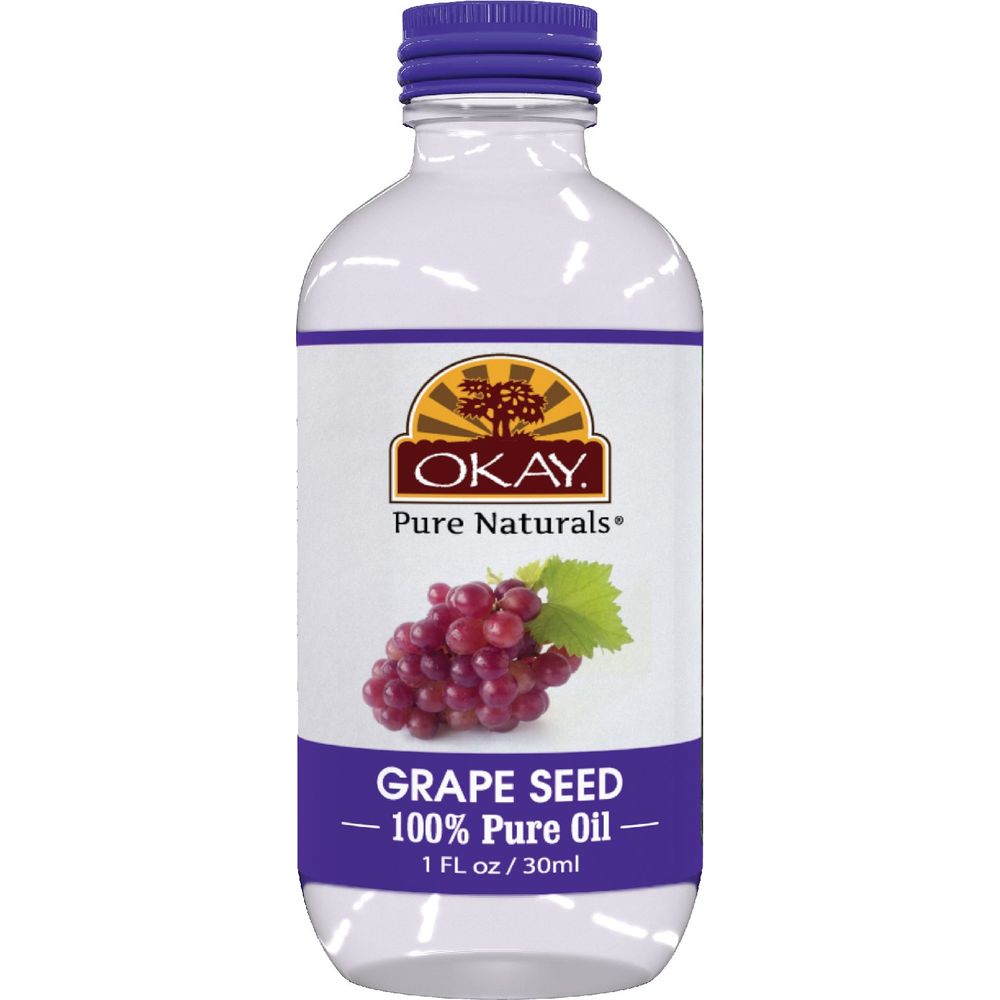 OKAY Pure Naturals 100% PURE GRAPE SEED OIL 1oz/30ml - Beauty Exchange Beauty Supply
