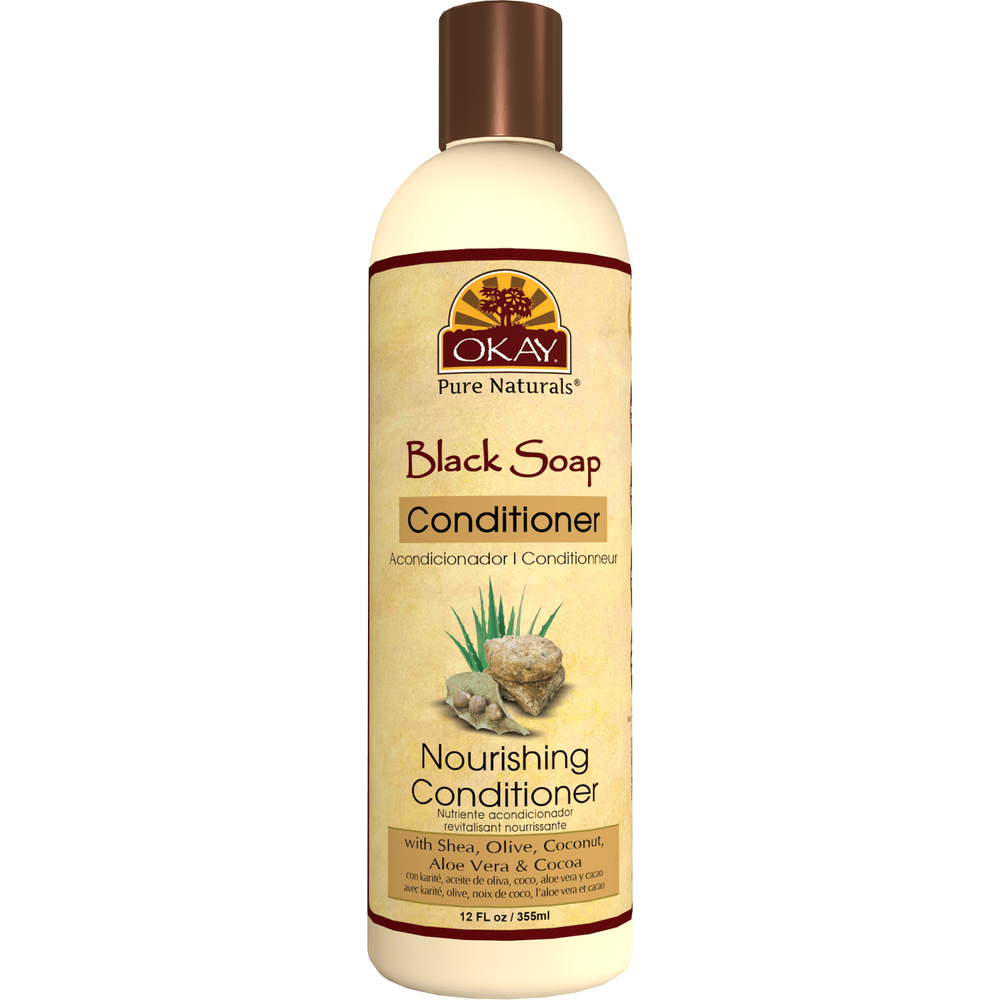 OKAY Pure Naturals African Black Soap Conditioner - 12oz - Beauty Exchange Beauty Supply