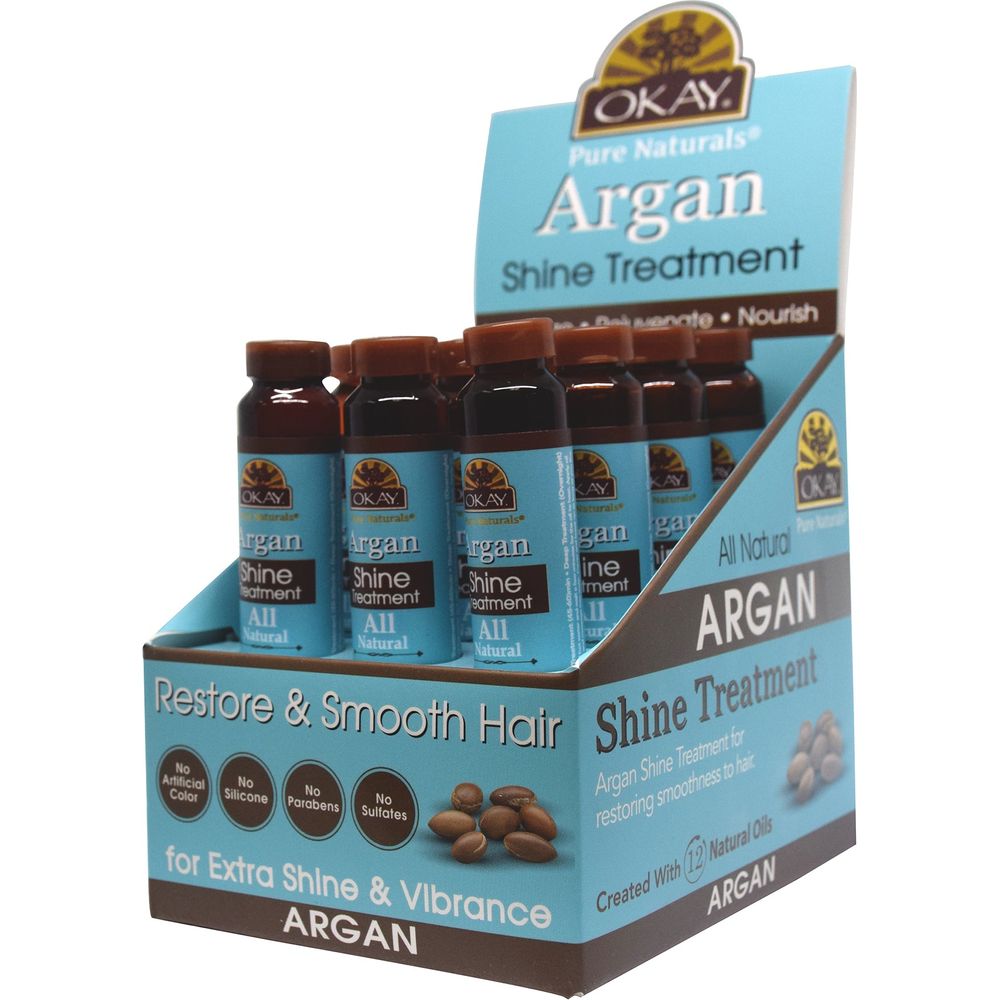 Okay Pure Naturals Argan Shine Treatment 0.6oz - Beauty Exchange Beauty Supply