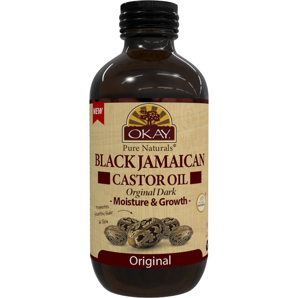 OKAY Pure Naturals BLACK JAMAICAN CASTOR OIL ORIGINAL DARK 4oz - Beauty Exchange Beauty Supply
