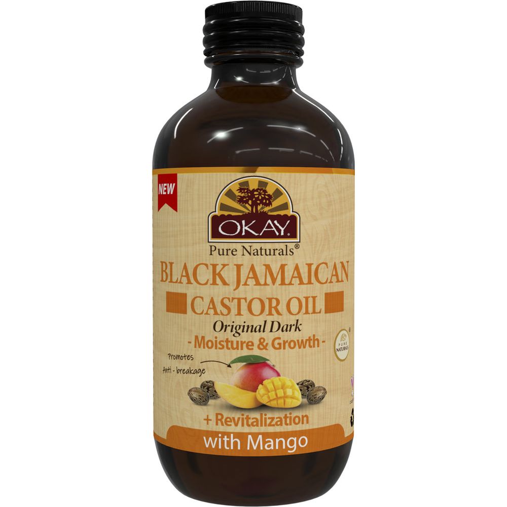 OKAY Pure Naturals Castor Oil - Black Jamaican Dark & Mango - Beauty Exchange Beauty Supply