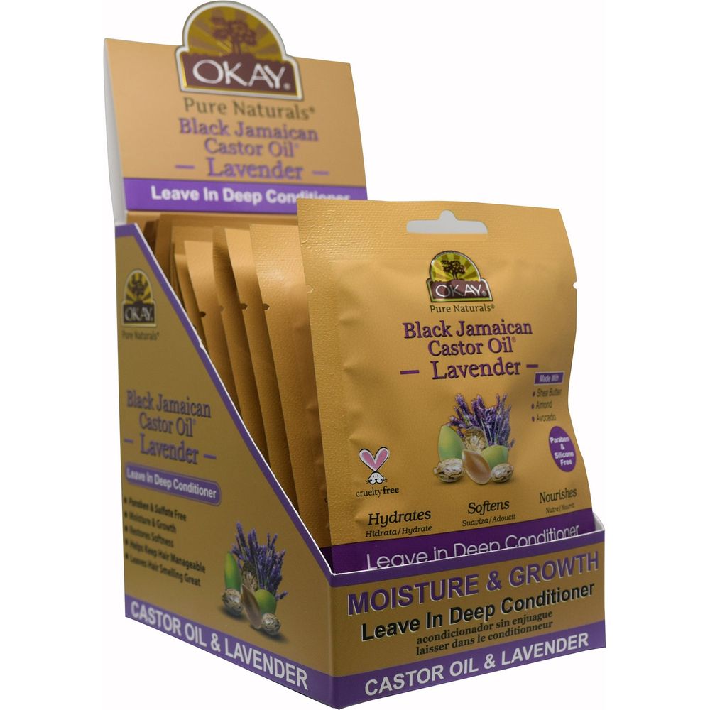 Okay Pure Naturals Jamaican Castor Oil Lavender Leave - In 1.25 oz - Beauty Exchange Beauty Supply