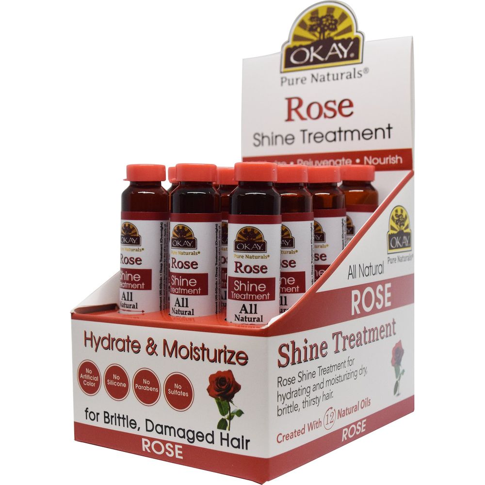 OKAY Pure Naturals Rose Shine Treatment - 0.6oz - Beauty Exchange Beauty Supply