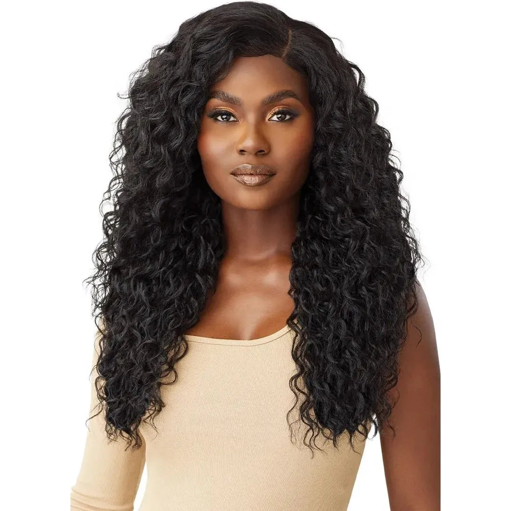 Outre 100 Human Hair Blend 5x5 HD Lace Closure Wig Malaysian Deep 2