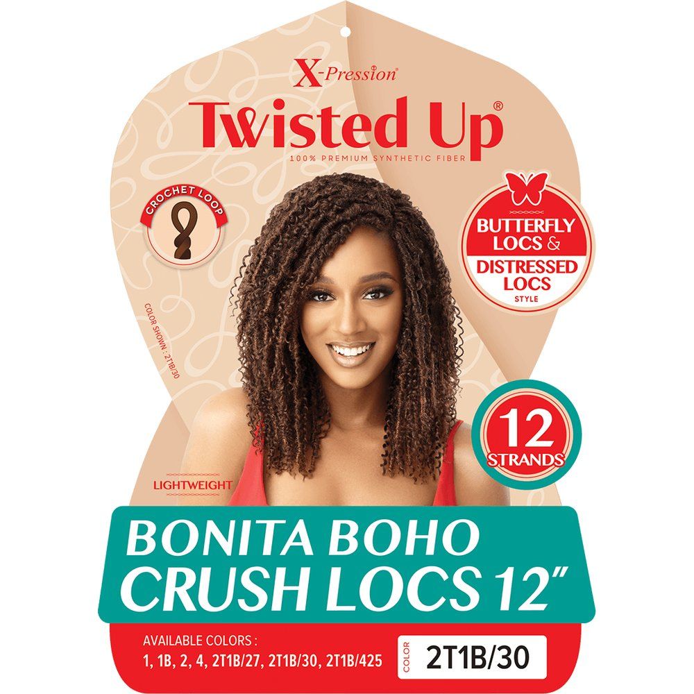 Outre Twisted Up Synthetic Crochet - Bonita Boho Crush Locs 12" - Beauty Exchange Beauty Supply