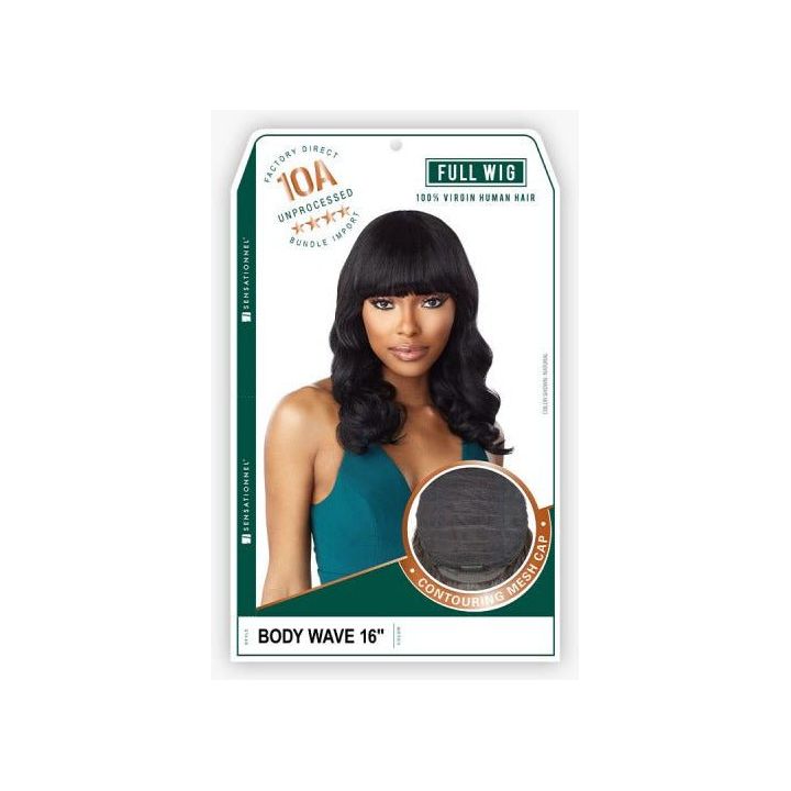 Sensationnel 100% Virgin Human Hair Full Wig - 10A Body Wave 16" - Beauty Exchange Beauty Supply