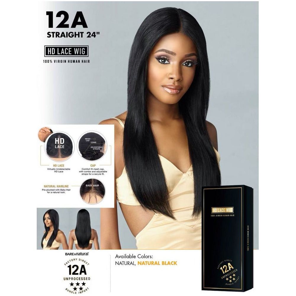 Sensationnel 12A 100% Virgin Human Hair HD Lace Wig - Straight 24" - Beauty Exchange Beauty Supply