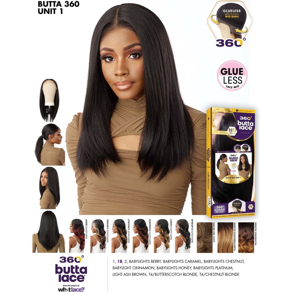 Sensationnel Butta Lace 360° HD Synthetic Lace Wigs - Unit 1 - Beauty Exchange Beauty Supply