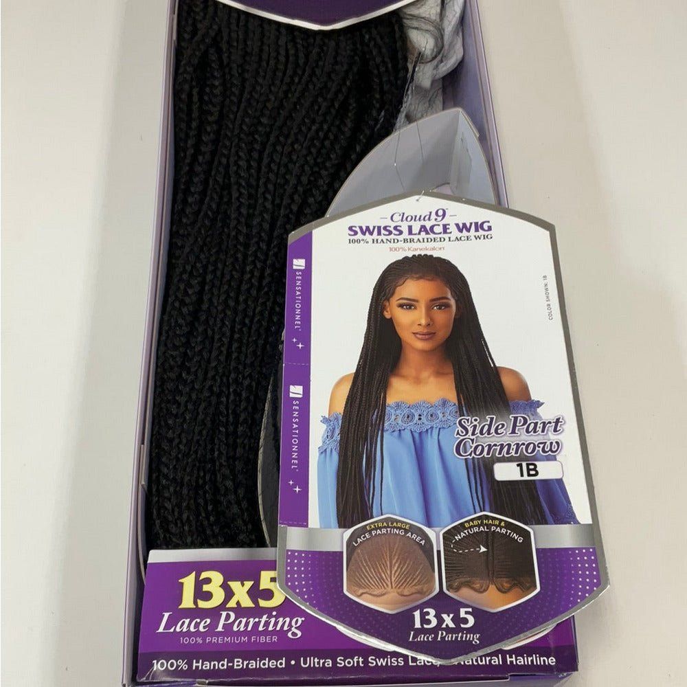 Sensationnel Cloud 9 13x5 Synthetic Lace Front Wig - Side Part Cornrow - Beauty Exchange Beauty Supply