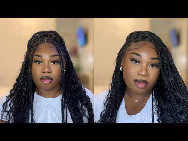 B & B Knotless Synthetic 100% Full HD Lace Wig - Bohemian Box Braid 32 Reviewed By Nkeiryka - Beauty Exchange Beauty Supply