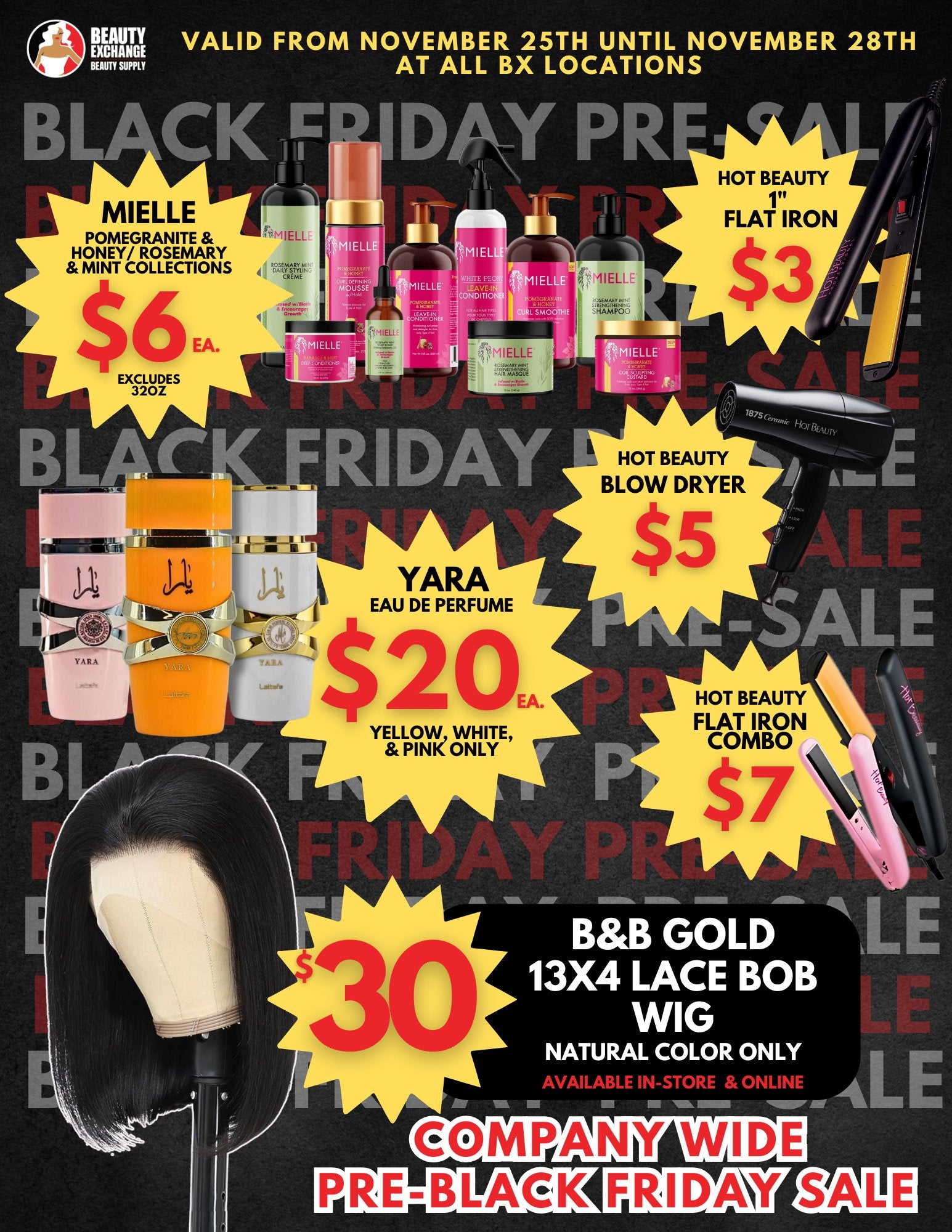 Company-Wide Pre-Black Friday Sale | November 25th-28th - Beauty Exchange Beauty Supply