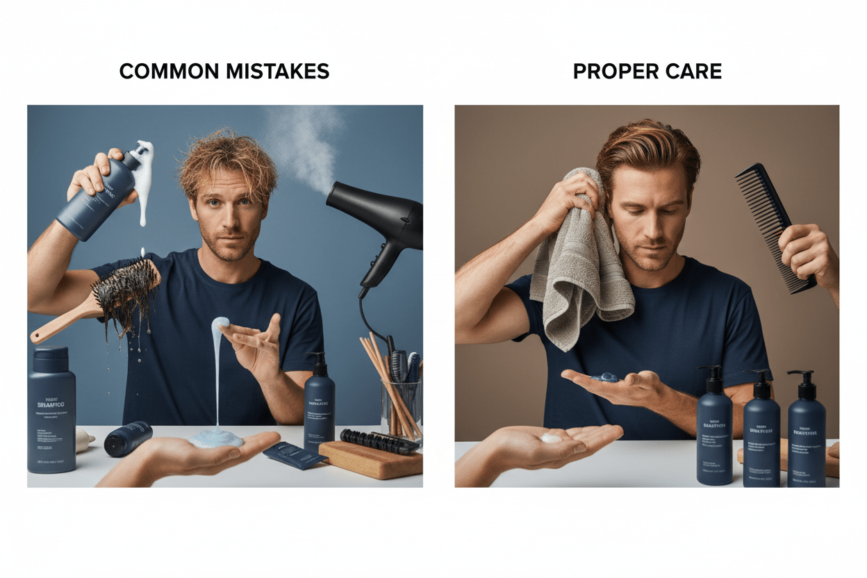 Men’s Grooming Mistakes That Ruin Your Hair (And How to Fix Them) - Beauty Exchange Beauty Supply