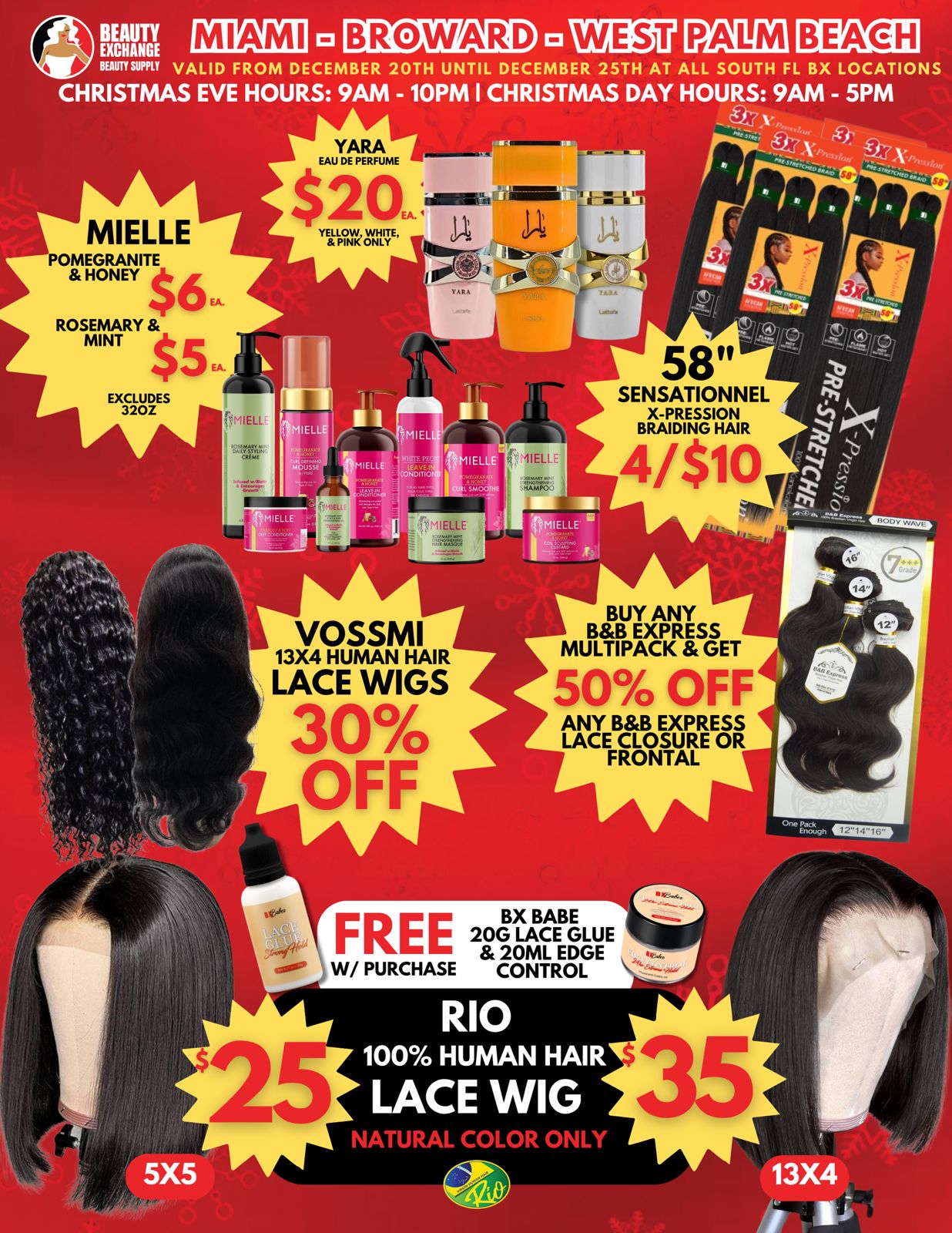 MIA - BRO - WPB Holiday Weekend Sale 12/20 - 12/25🎄 - Beauty Exchange Beauty Supply
