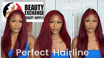 Perfect Hairline Swoop 1 Review | Burgundy Flame Synthetic Wig - Beauty Exchange Beauty Supply