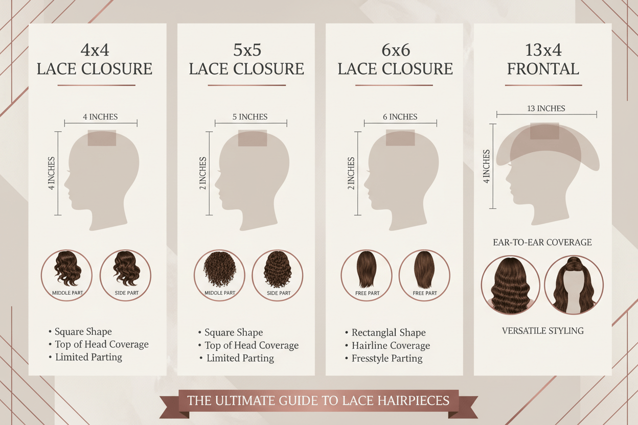 The Difference Between 4x4, 5x5, 6x6 & 13x4 Lace: Which One Should You