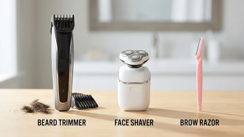 The Difference Between Trimmers, Face Shavers & Brow Razors - Beauty Exchange Beauty Supply