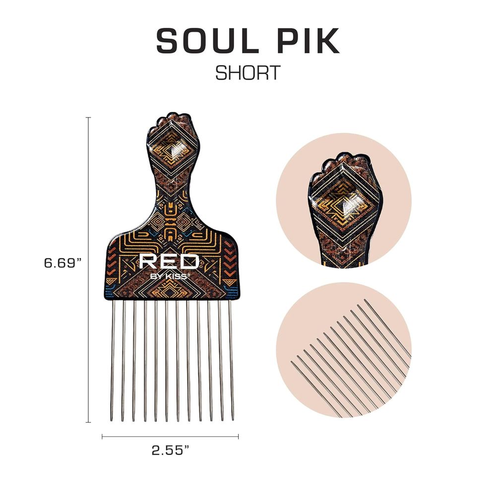 Red by Kiss Soul Pik Afro Hair Picks